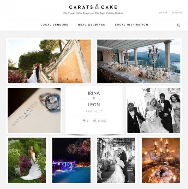 Decadent Wedding in Italy, Featured on Carats & Cake Bride & Blossom