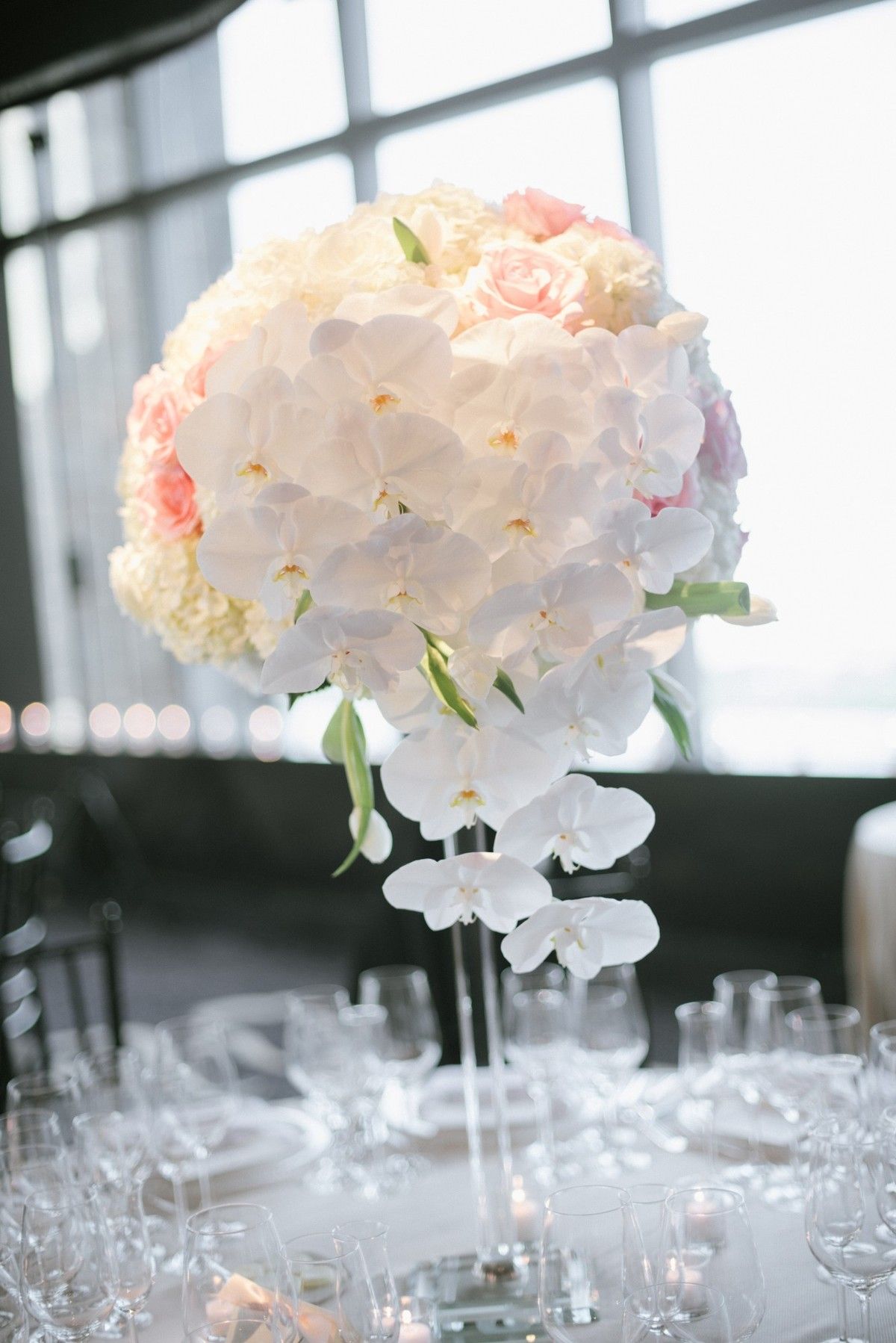 Luxe White Orchid Wedding Centerpiece Bride And Blossom 