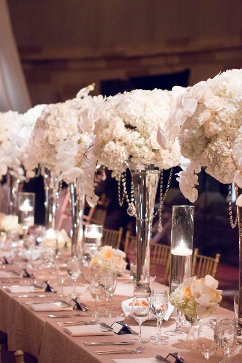 Liya & Ross – Tall Centerpiece – Gotham Hall – by Jasmine Hsu ...