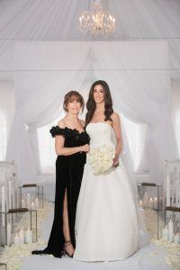 Danielle & Noah Wedding - Cold Spring Country Club NY - Draped Chuppah - Bride & Mother -Photography by Brett Matthews