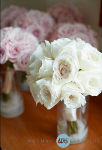 Leah & Michael - Princess Miyuki Garden Rose Bouquet Esther Rose Bridesmaid Bouquet - Le Parker Meridien - by Whyman Studios 1