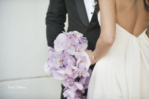 Nicole & Frank - Pink Phal Orchid Cascading Bouquet - The Woodmere Club - by Brett Matthews Photography (7)