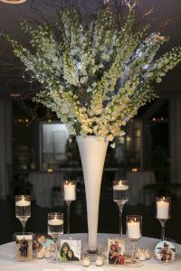 Tracey and Zachary Wedding - Curly Willow Delphinium Card Table - Current Chelsea Piers NYC - by Anthony Vasquez Photography (1)