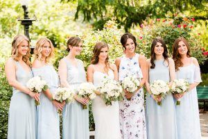 Emily & Daring Wedding - Battello Jersey City NJ - Dahlia Silver Dollar Seeded Parv Euc Lambs Ear Ranunculus Garden Rose Bridal and Bridesmaids Bouquet - Photography by Casey Fatchett - 506